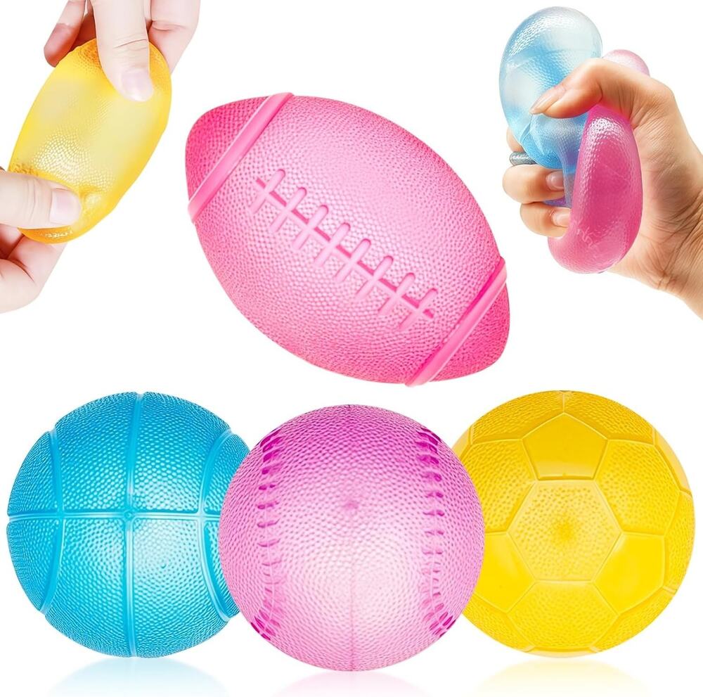 🔥Sports Ball Stress Relief Squeeze Toys 4 Pack BNWT🔥